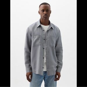 Gap Mens Linen Two-Pocket Shirt